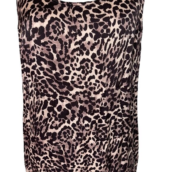 Nation Ltd Paloma Dress Medium M Womens Animal Print Brown Tan Made In USA - Picture 10 of 12